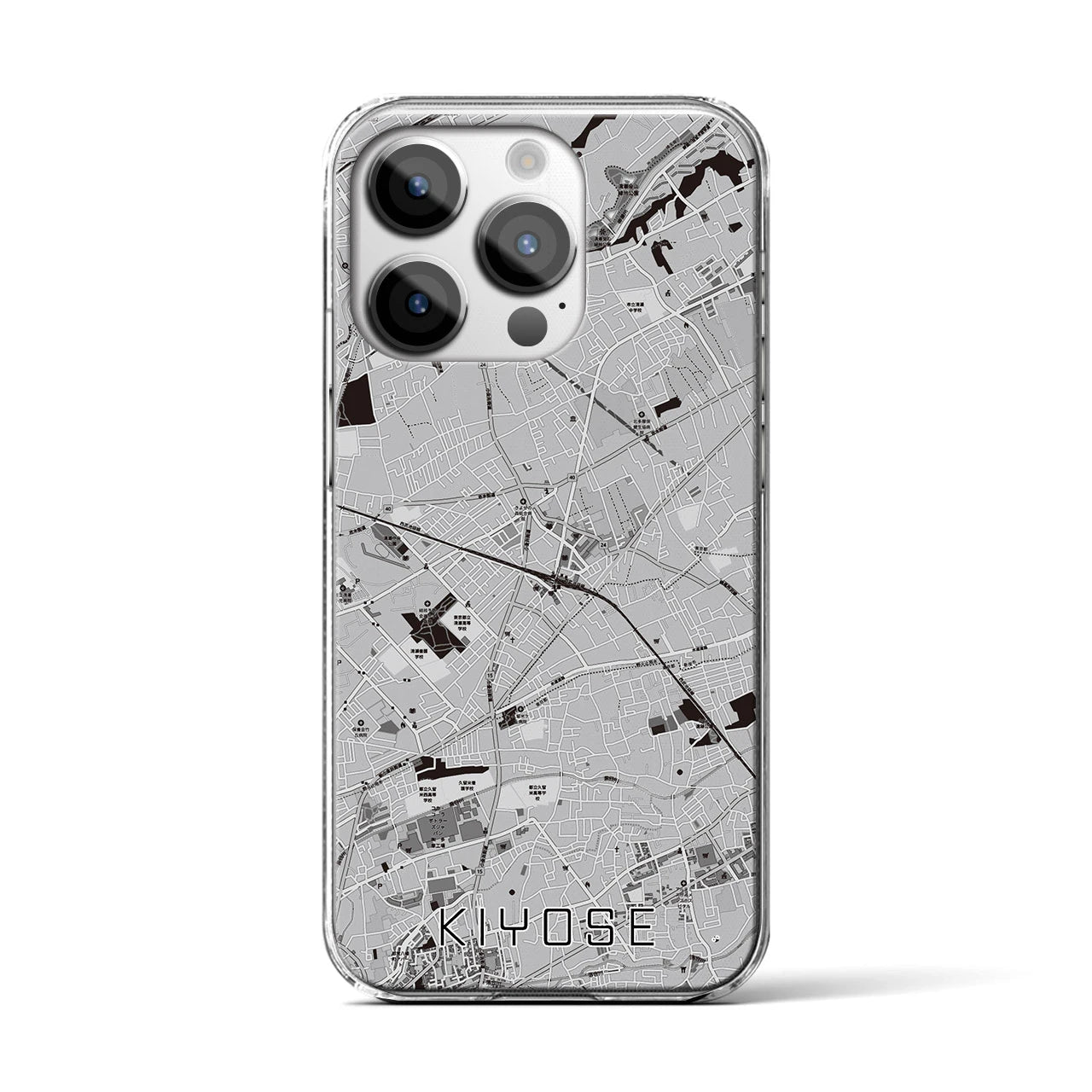 【清瀬(東京都)】地図柄iPhoneケース(クリアタイプ)