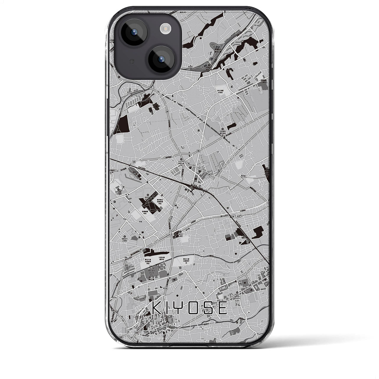 【清瀬(東京都)】地図柄iPhoneケース(クリアタイプ)