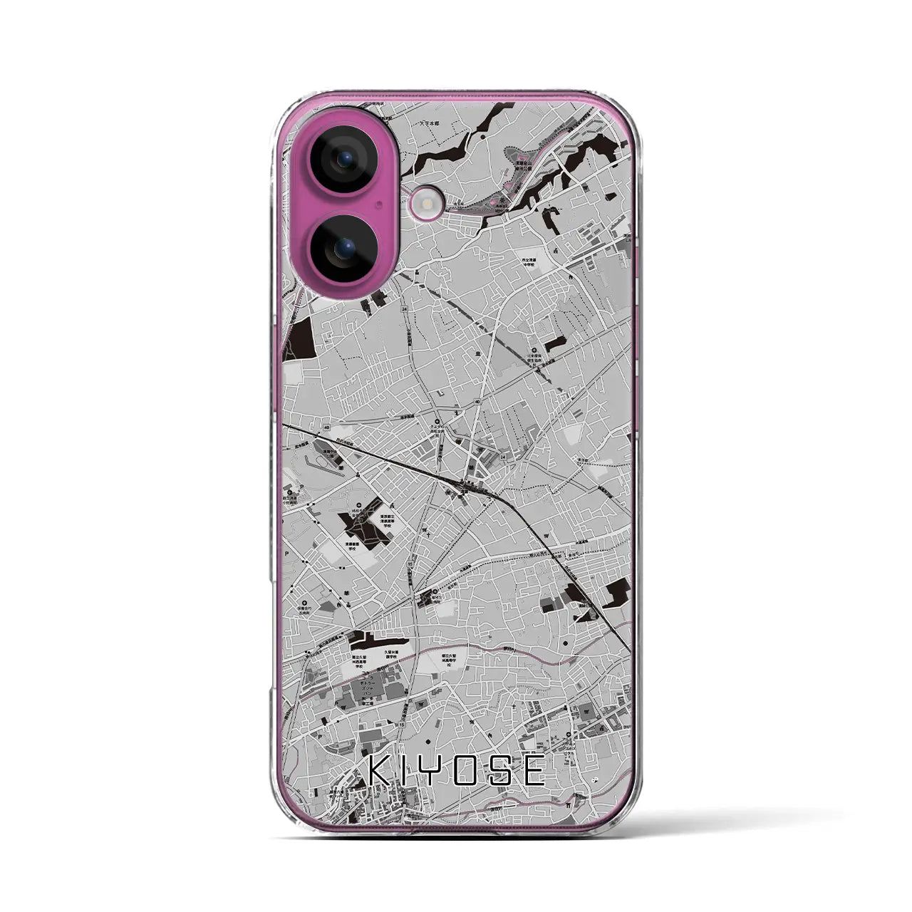 【清瀬(東京都)】地図柄iPhoneケース(クリアタイプ)