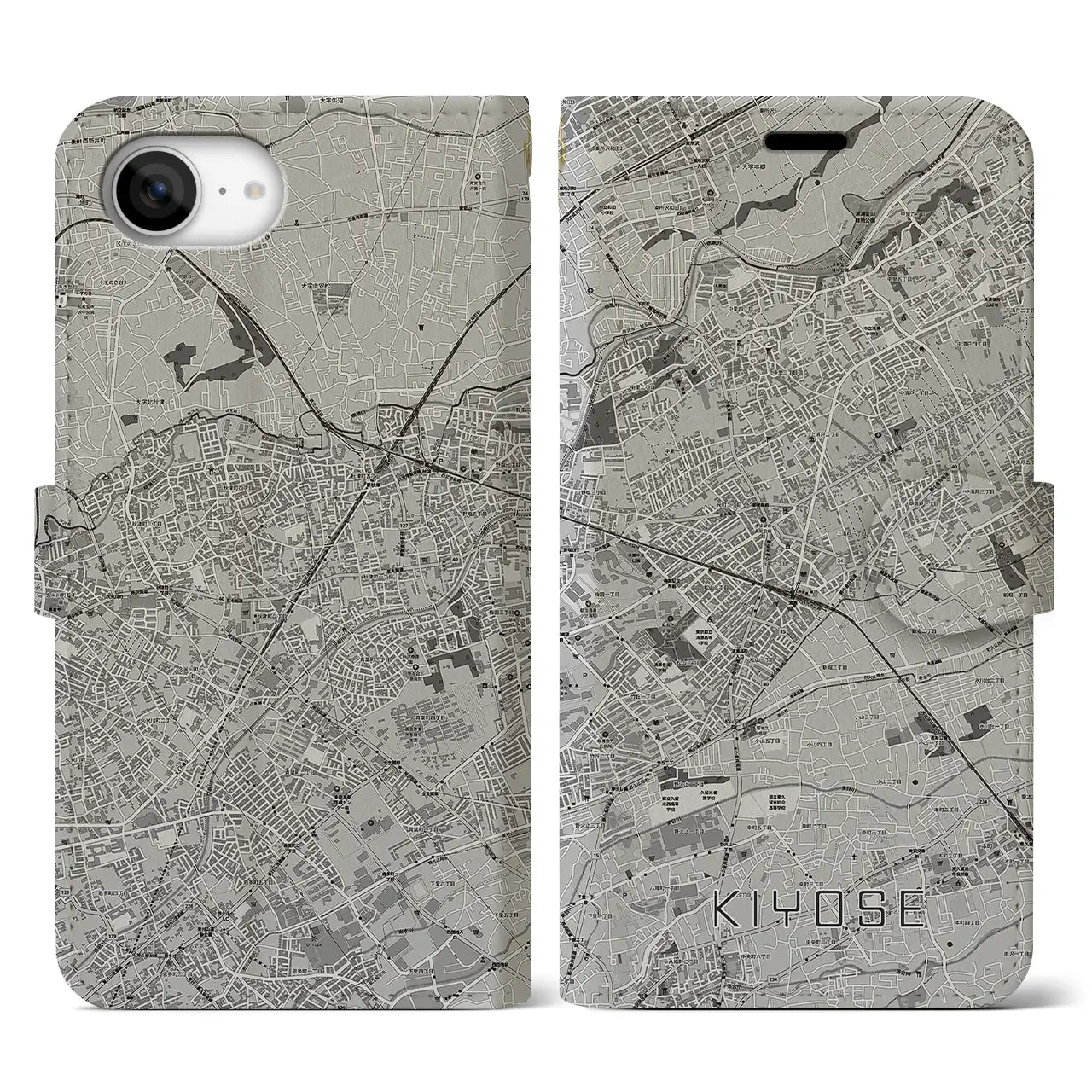 【清瀬(東京都)】地図柄iPhoneケース(手帳タイプ)