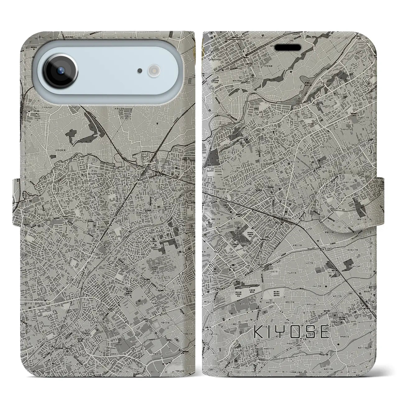 【清瀬(東京都)】地図柄iPhoneケース(手帳タイプ)