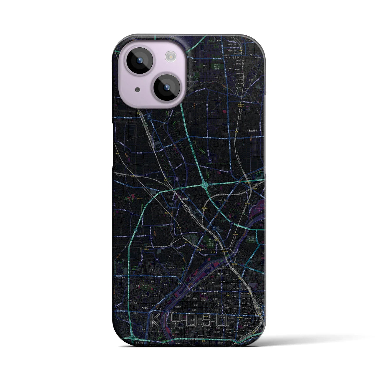【清須(愛知県)】地図柄iPhoneケース(バックカバータイプ)