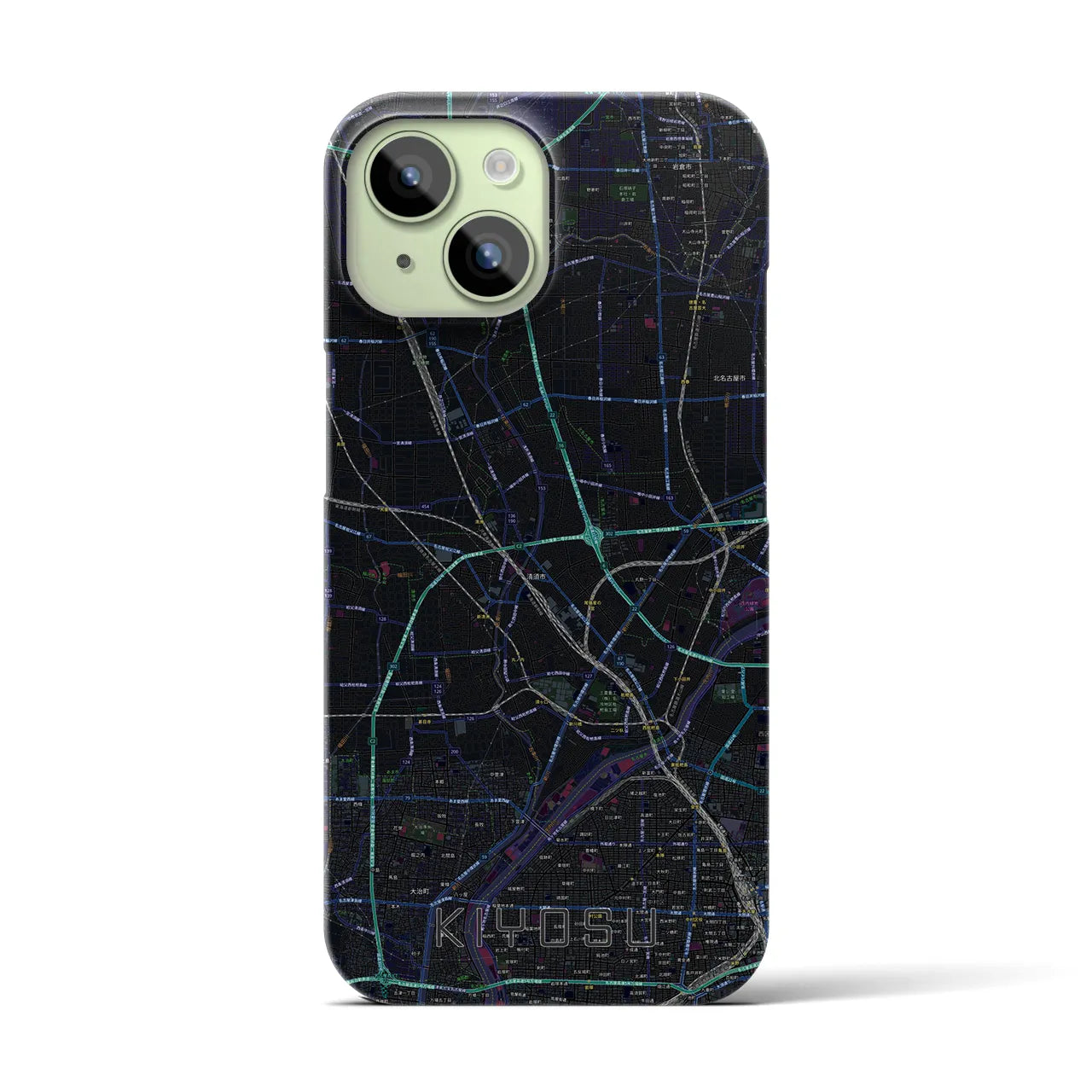 【清須(愛知県)】地図柄iPhoneケース(バックカバータイプ)