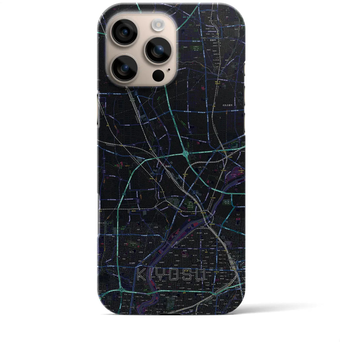 【清須(愛知県)】地図柄iPhoneケース(バックカバータイプ)