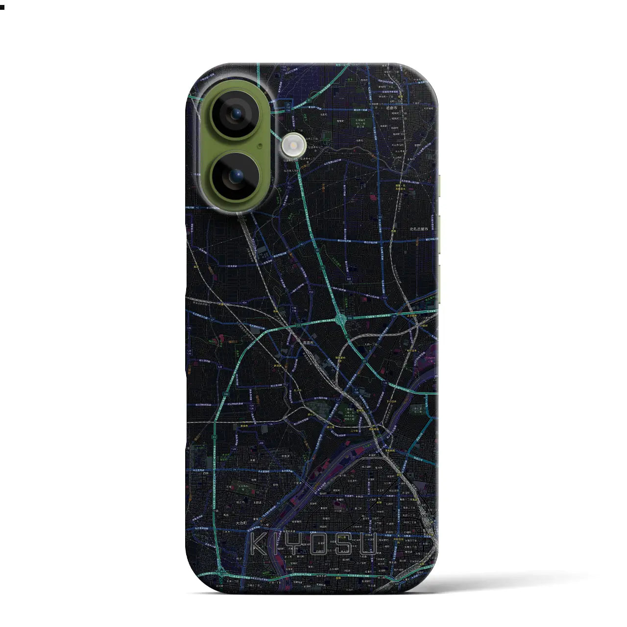 【清須(愛知県)】地図柄iPhoneケース(バックカバータイプ)