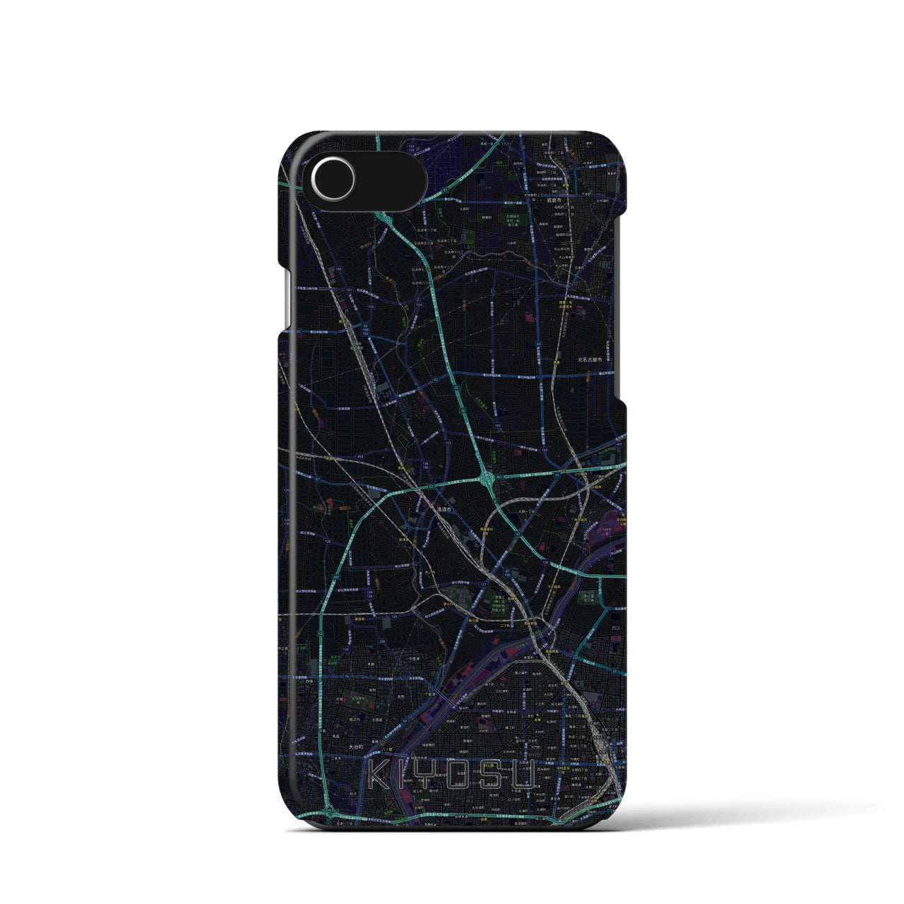 【清須(愛知県)】地図柄iPhoneケース(バックカバータイプ)