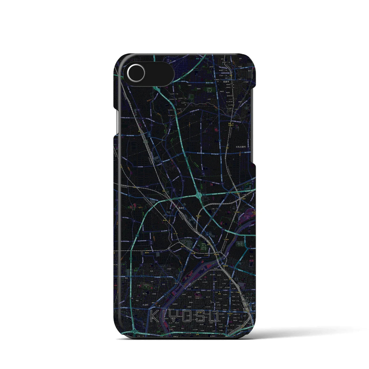 【清須(愛知県)】地図柄iPhoneケース(バックカバータイプ)