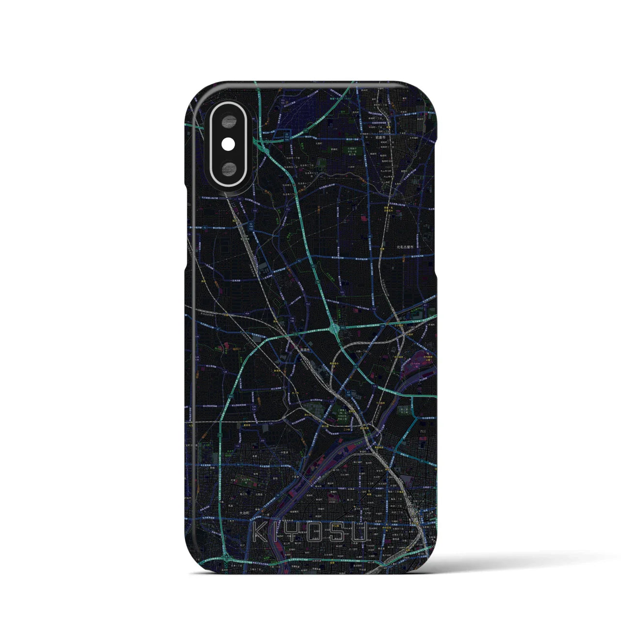 【清須(愛知県)】地図柄iPhoneケース(バックカバータイプ)