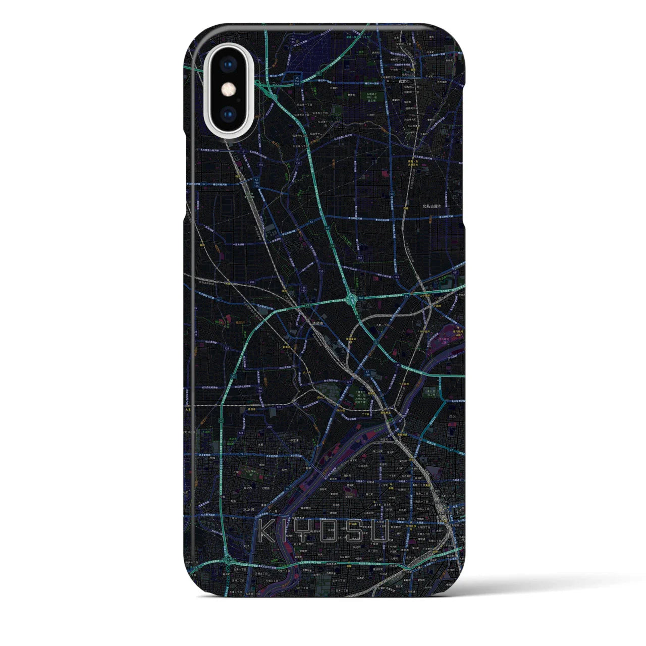 【清須(愛知県)】地図柄iPhoneケース(バックカバータイプ)