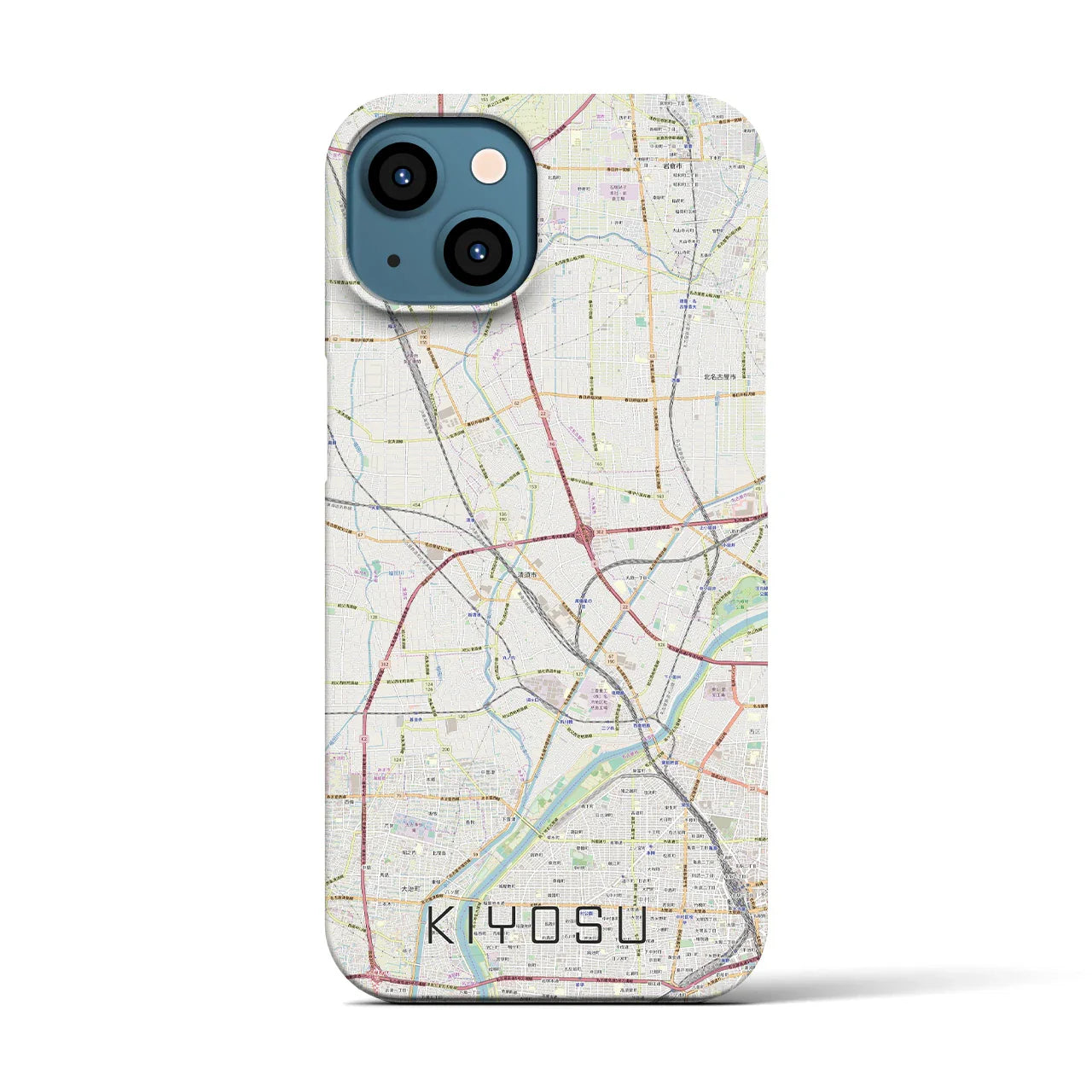 【清須(愛知県)】地図柄iPhoneケース(バックカバータイプ)