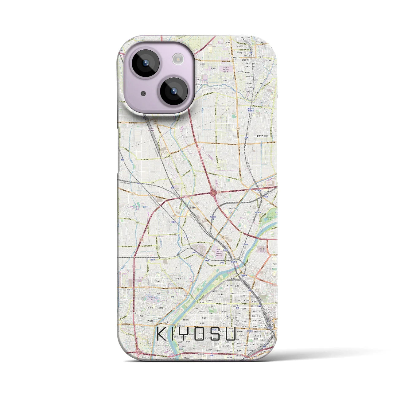 【清須(愛知県)】地図柄iPhoneケース(バックカバータイプ)