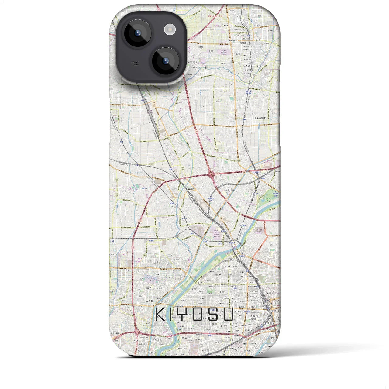 【清須(愛知県)】地図柄iPhoneケース(バックカバータイプ)