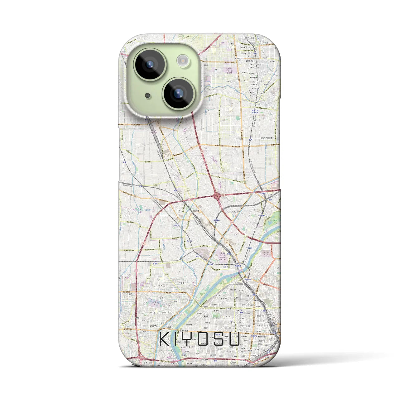 【清須(愛知県)】地図柄iPhoneケース(バックカバータイプ)
