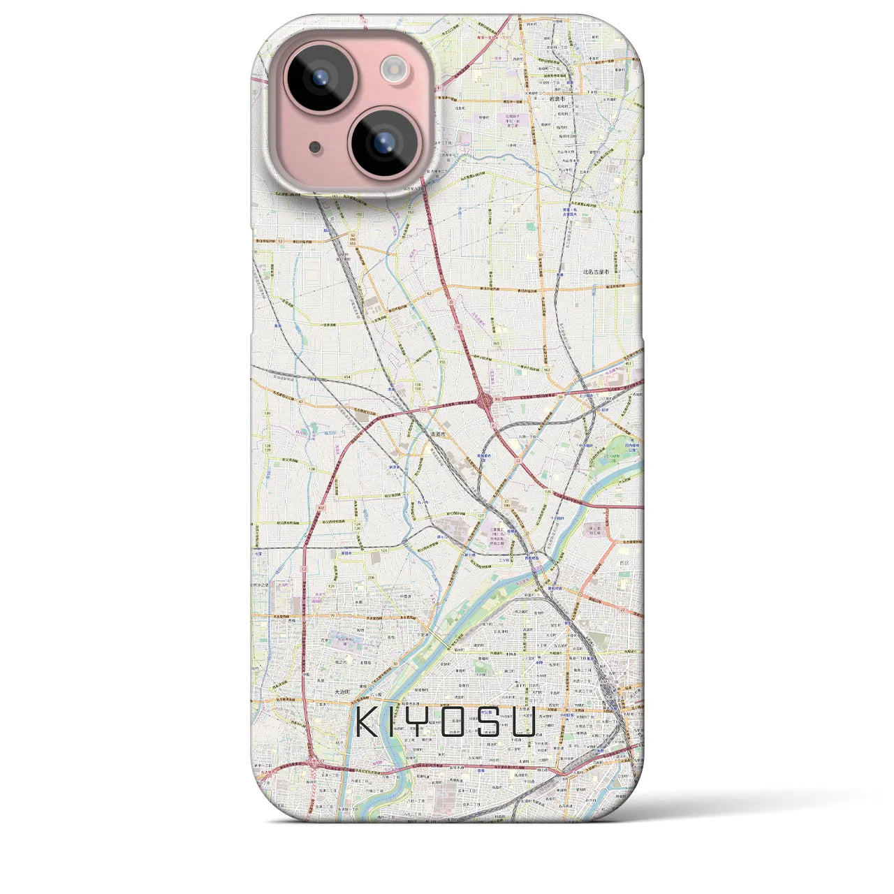 【清須(愛知県)】地図柄iPhoneケース(バックカバータイプ)
