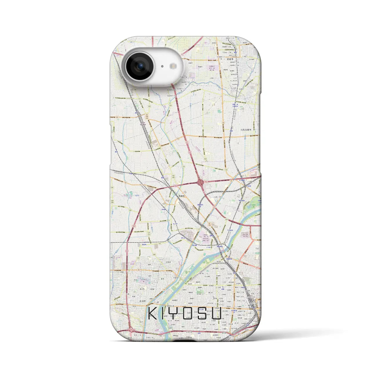 【清須(愛知県)】地図柄iPhoneケース(バックカバータイプ)