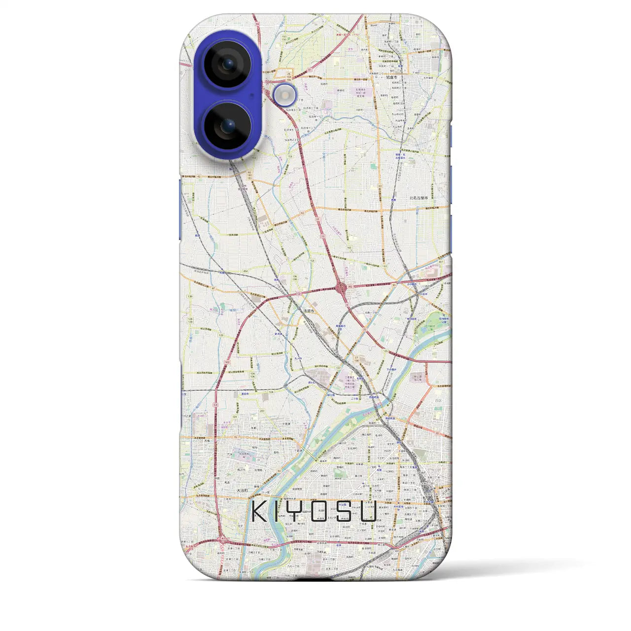 【清須(愛知県)】地図柄iPhoneケース(バックカバータイプ)ナチュラル・iPhone 16 Pro Max 用