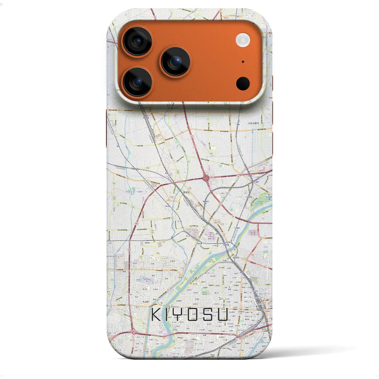 【清須(愛知県)】地図柄iPhoneケース(バックカバータイプ)ナチュラル・iPhone 17 Pro Max 用