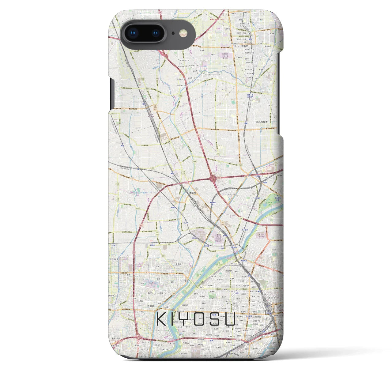 【清須(愛知県)】地図柄iPhoneケース(バックカバータイプ)