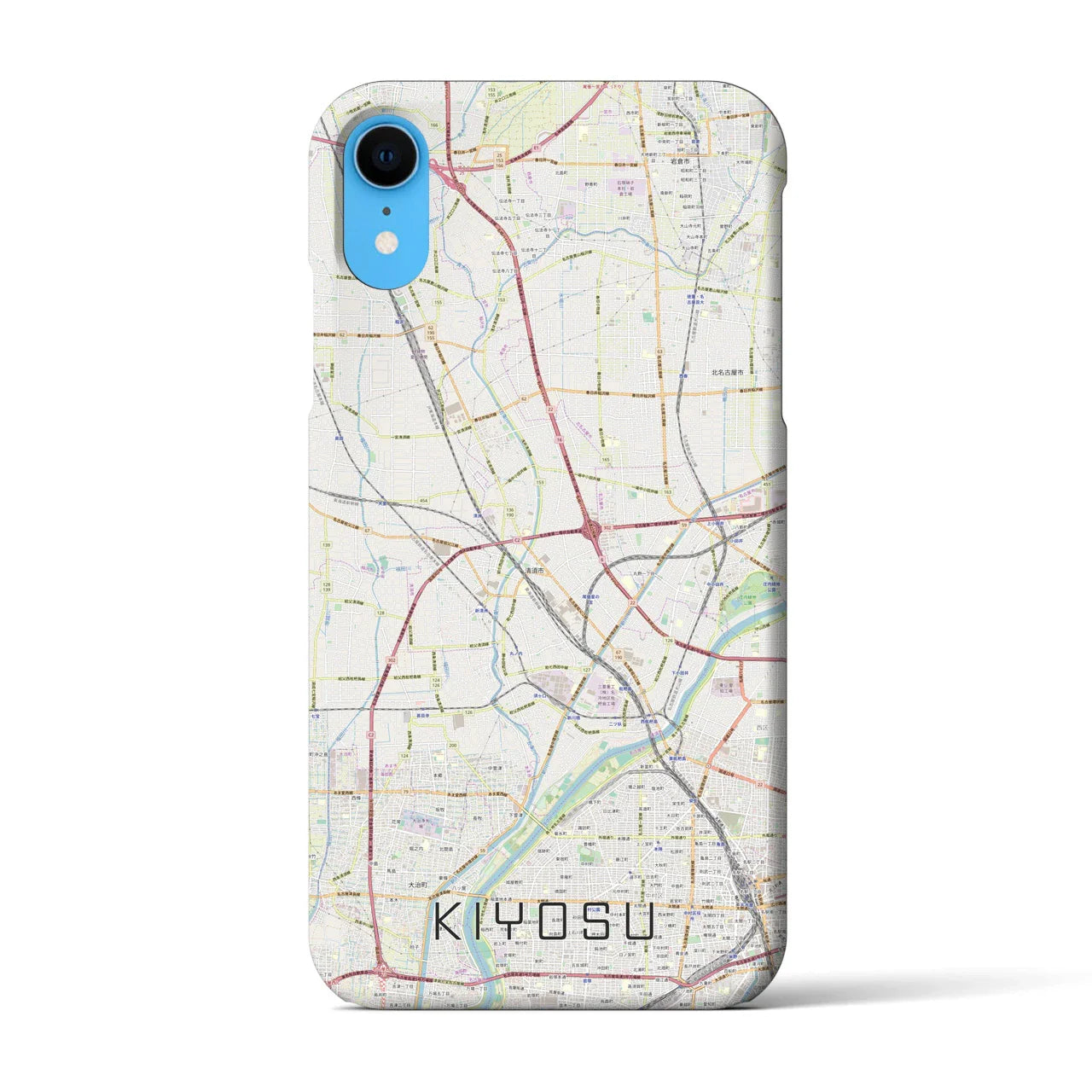 【清須(愛知県)】地図柄iPhoneケース(バックカバータイプ)
