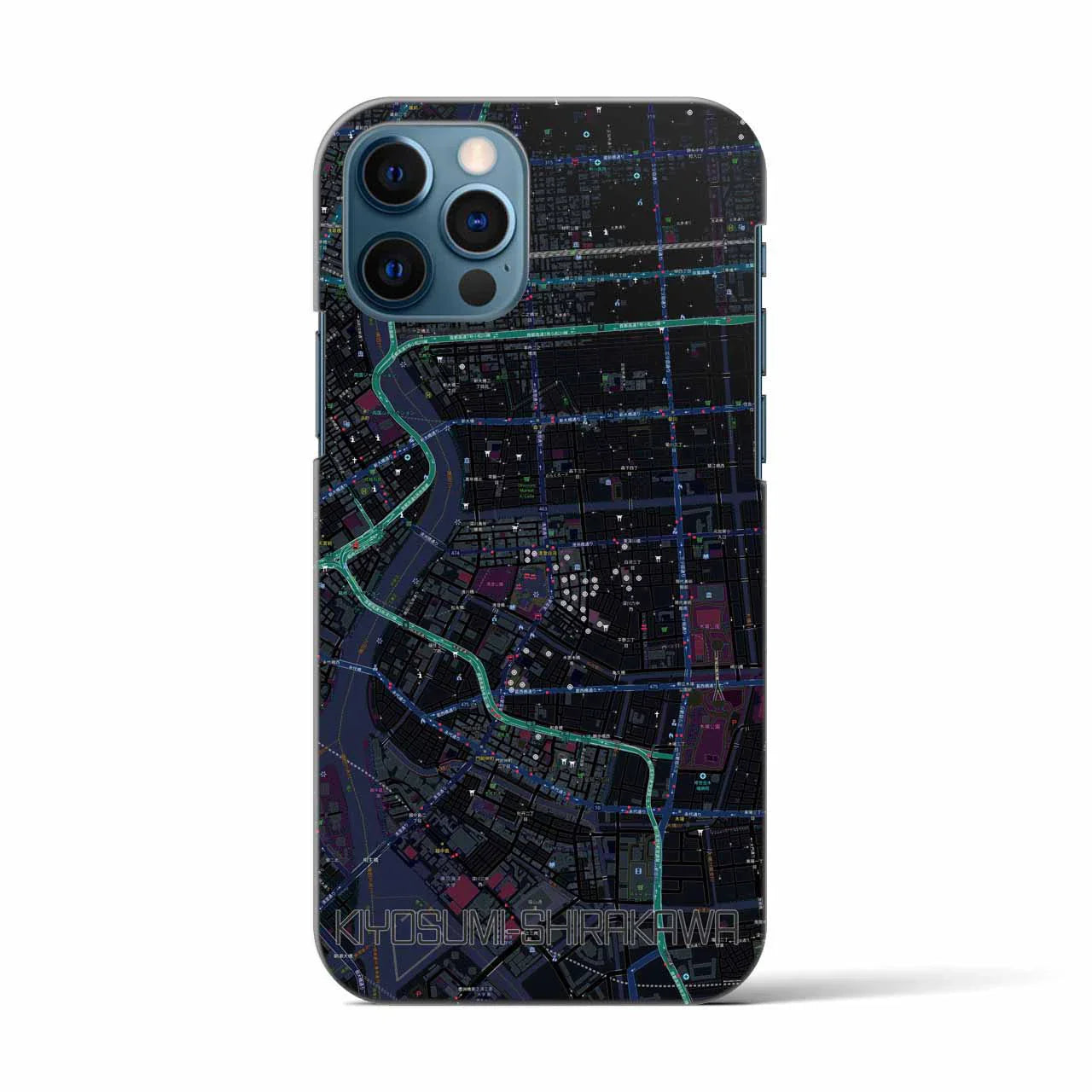 【清澄白河(東京都)】地図柄iPhoneケース(バックカバータイプ)
