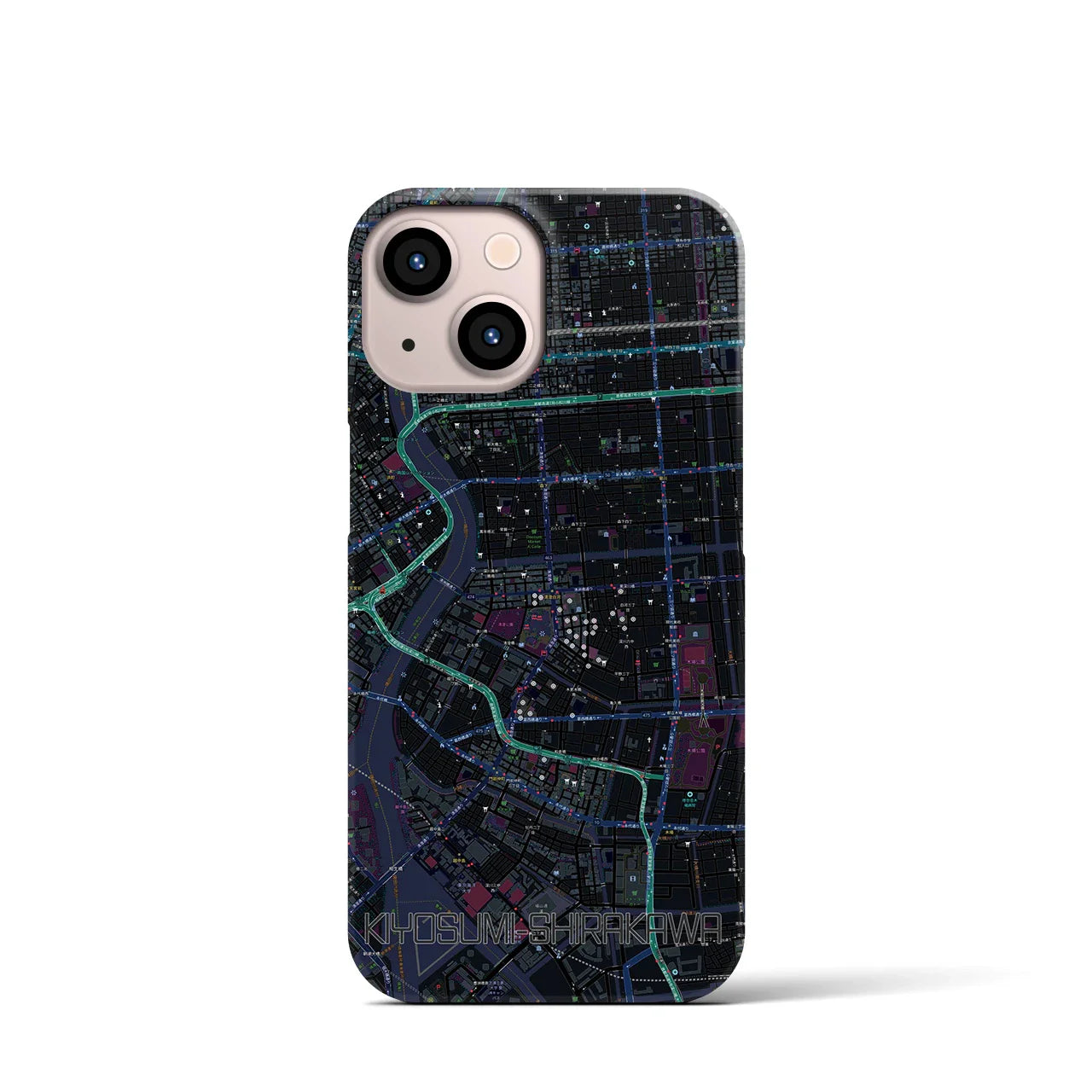 【清澄白河(東京都)】地図柄iPhoneケース(バックカバータイプ)