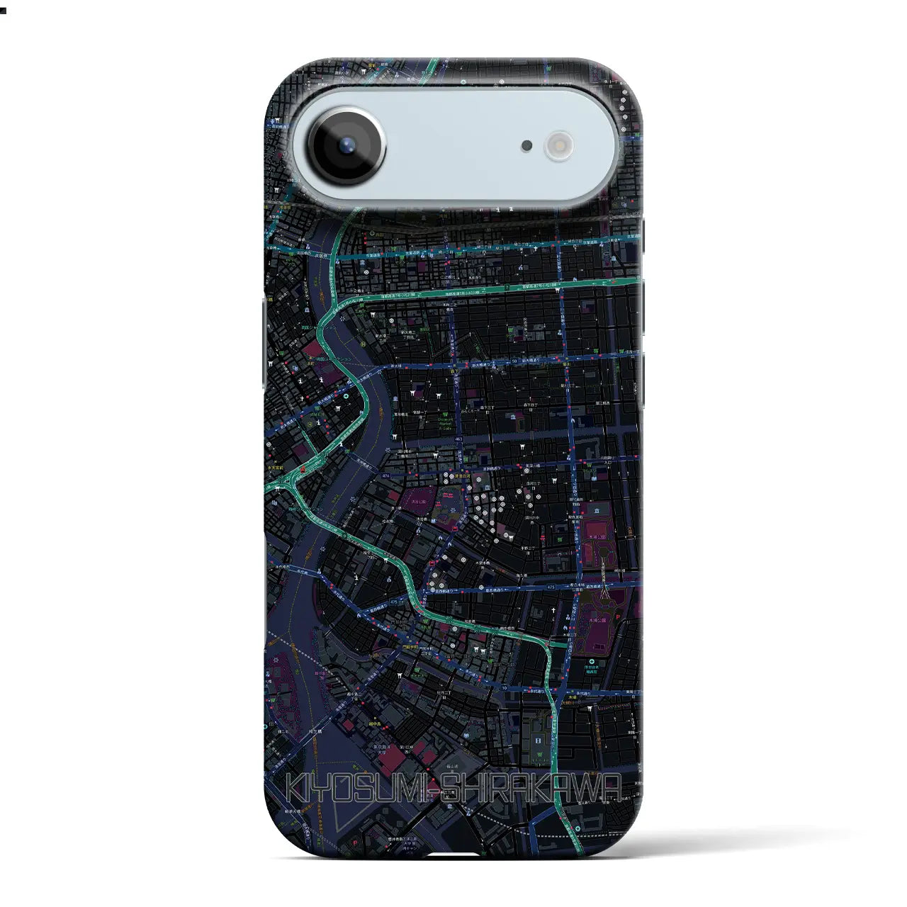 【清澄白河(東京都)】地図柄iPhoneケース(バックカバータイプ)