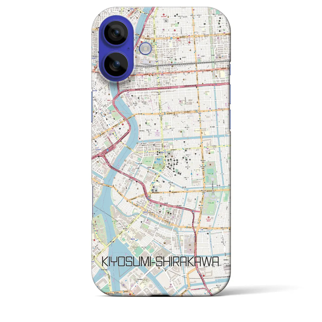 【清澄白河(東京都)】地図柄iPhoneケース(バックカバータイプ)ナチュラル・iPhone 16 Pro Max 用