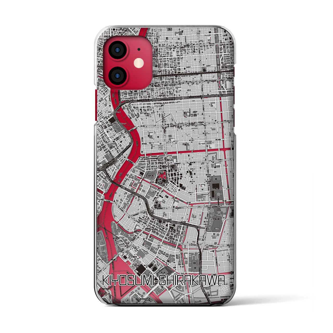 【清澄白河(東京都)】地図柄iPhoneケース(クリアタイプ)