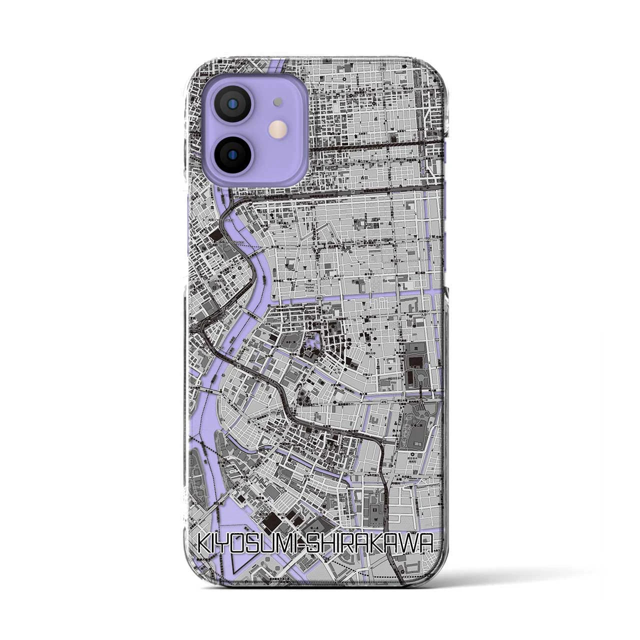 【清澄白河(東京都)】地図柄iPhoneケース(クリアタイプ)