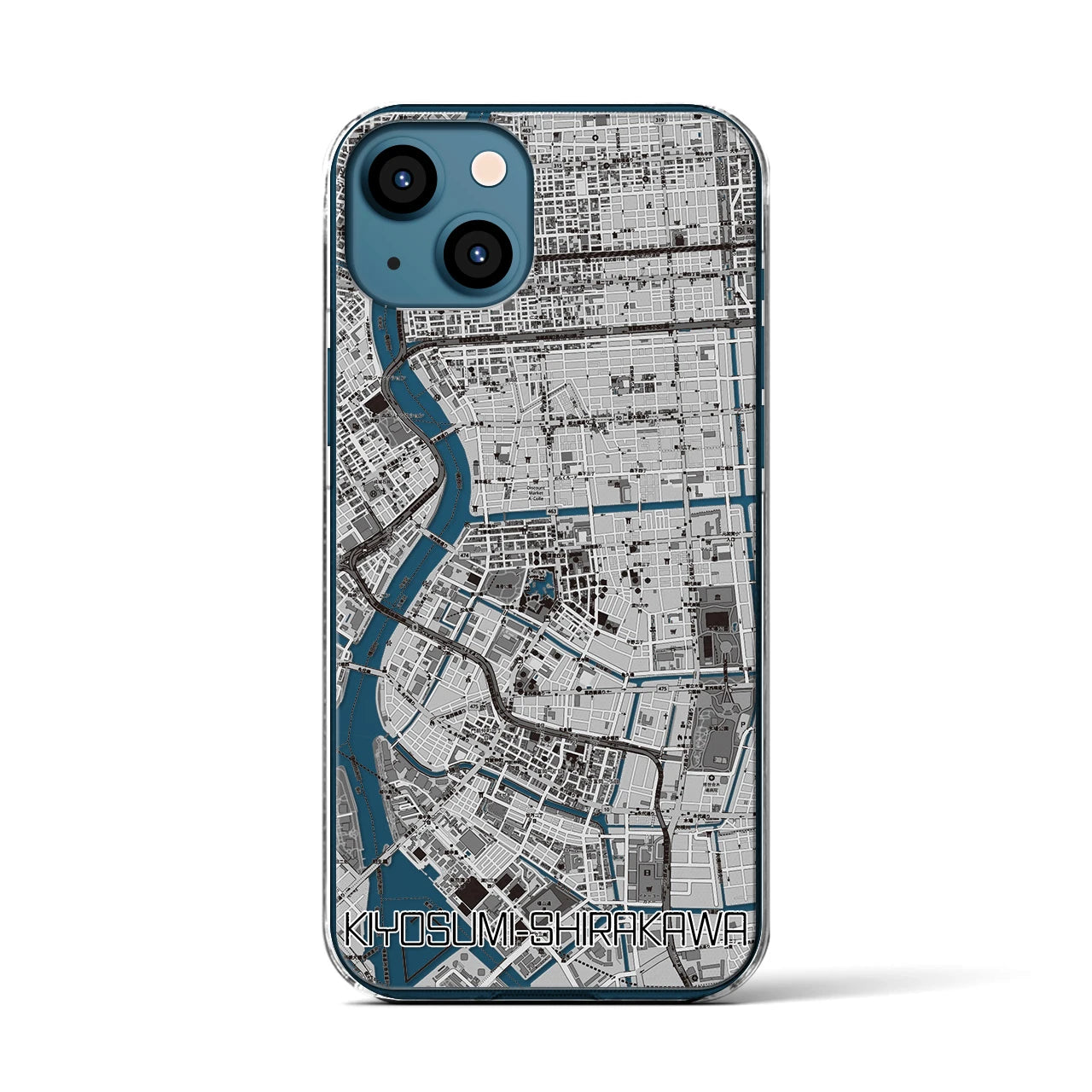 【清澄白河(東京都)】地図柄iPhoneケース(クリアタイプ)