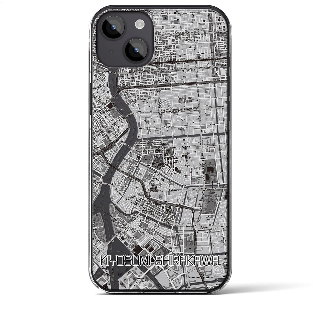 【清澄白河(東京都)】地図柄iPhoneケース(クリアタイプ)