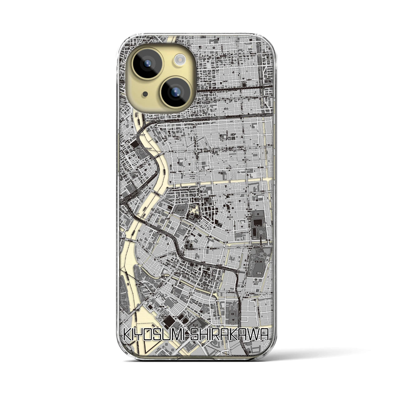 【清澄白河(東京都)】地図柄iPhoneケース(クリアタイプ)