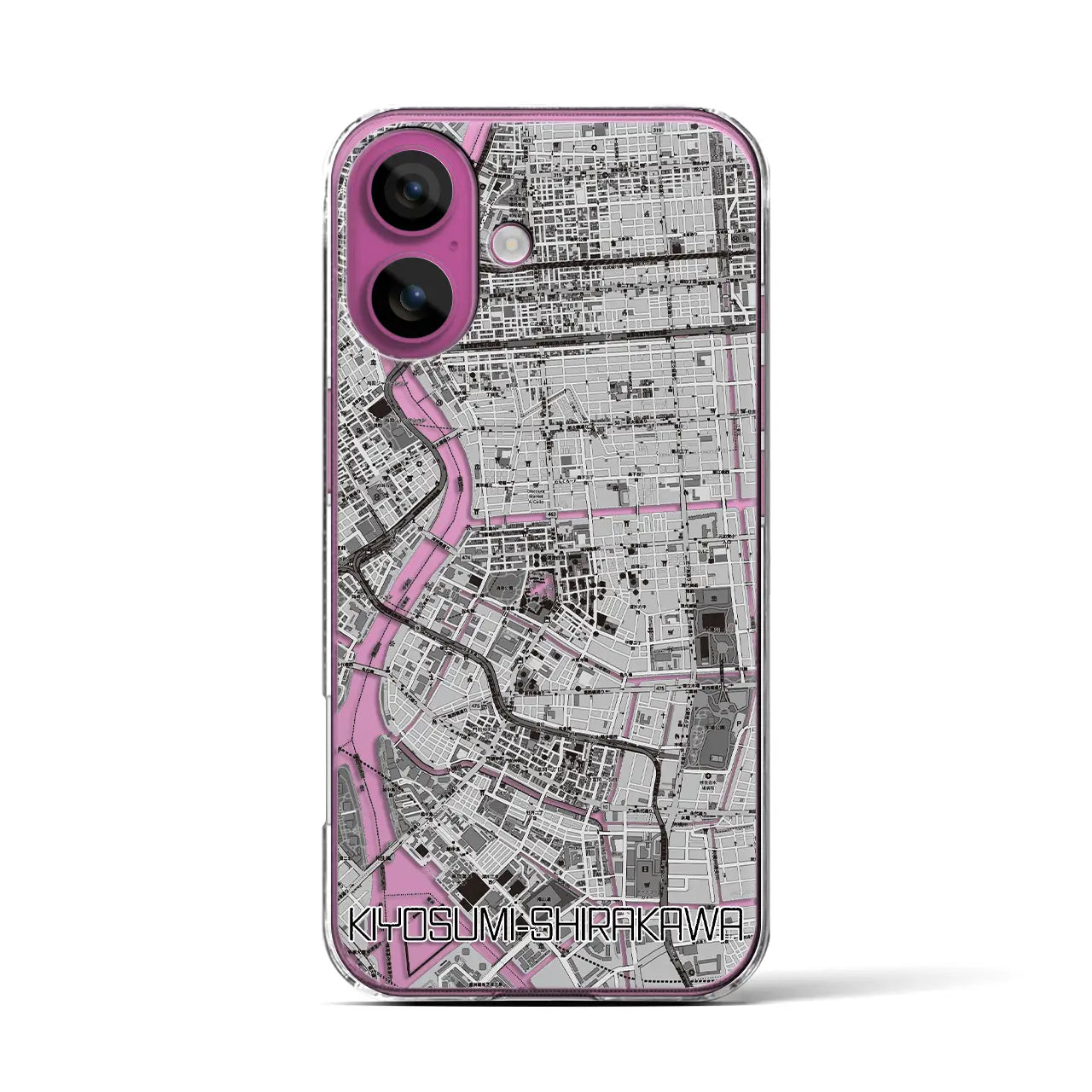 【清澄白河(東京都)】地図柄iPhoneケース(クリアタイプ)