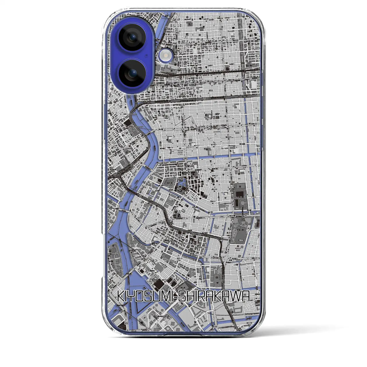 【清澄白河(東京都)】地図柄iPhoneケース(クリアタイプ)