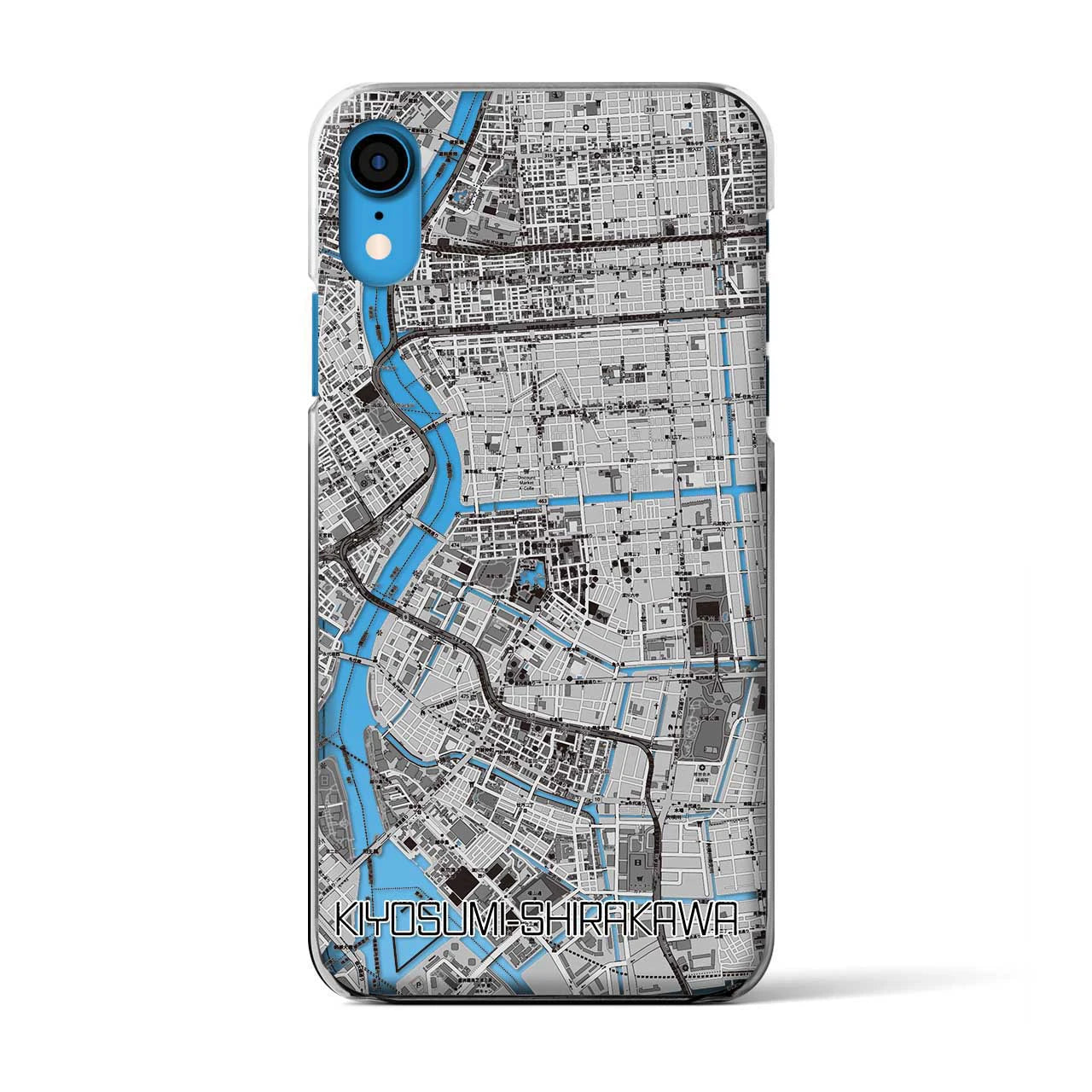 【清澄白河(東京都)】地図柄iPhoneケース(クリアタイプ)