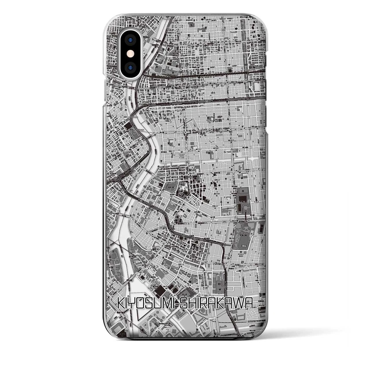 【清澄白河(東京都)】地図柄iPhoneケース(クリアタイプ)