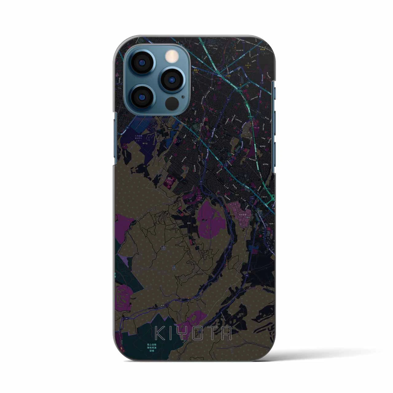 【清田(北海道)】地図柄iPhoneケース(バックカバータイプ)