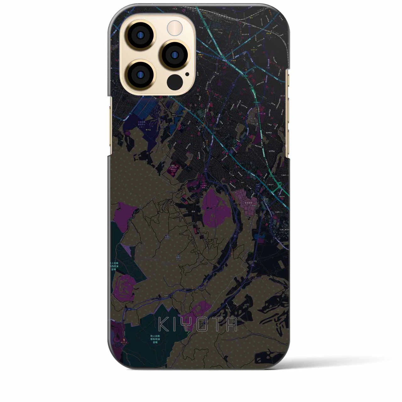 【清田(北海道)】地図柄iPhoneケース(バックカバータイプ)