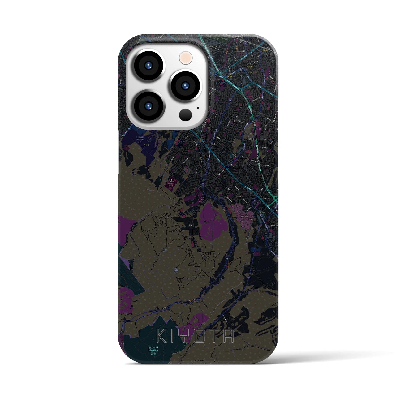【清田(北海道)】地図柄iPhoneケース(バックカバータイプ)