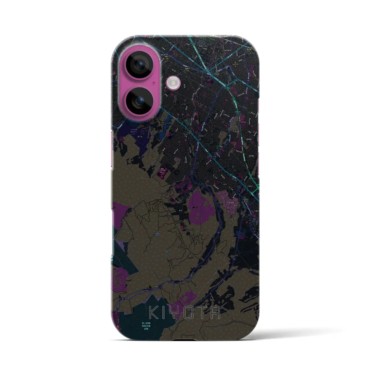 【清田(北海道)】地図柄iPhoneケース(バックカバータイプ)