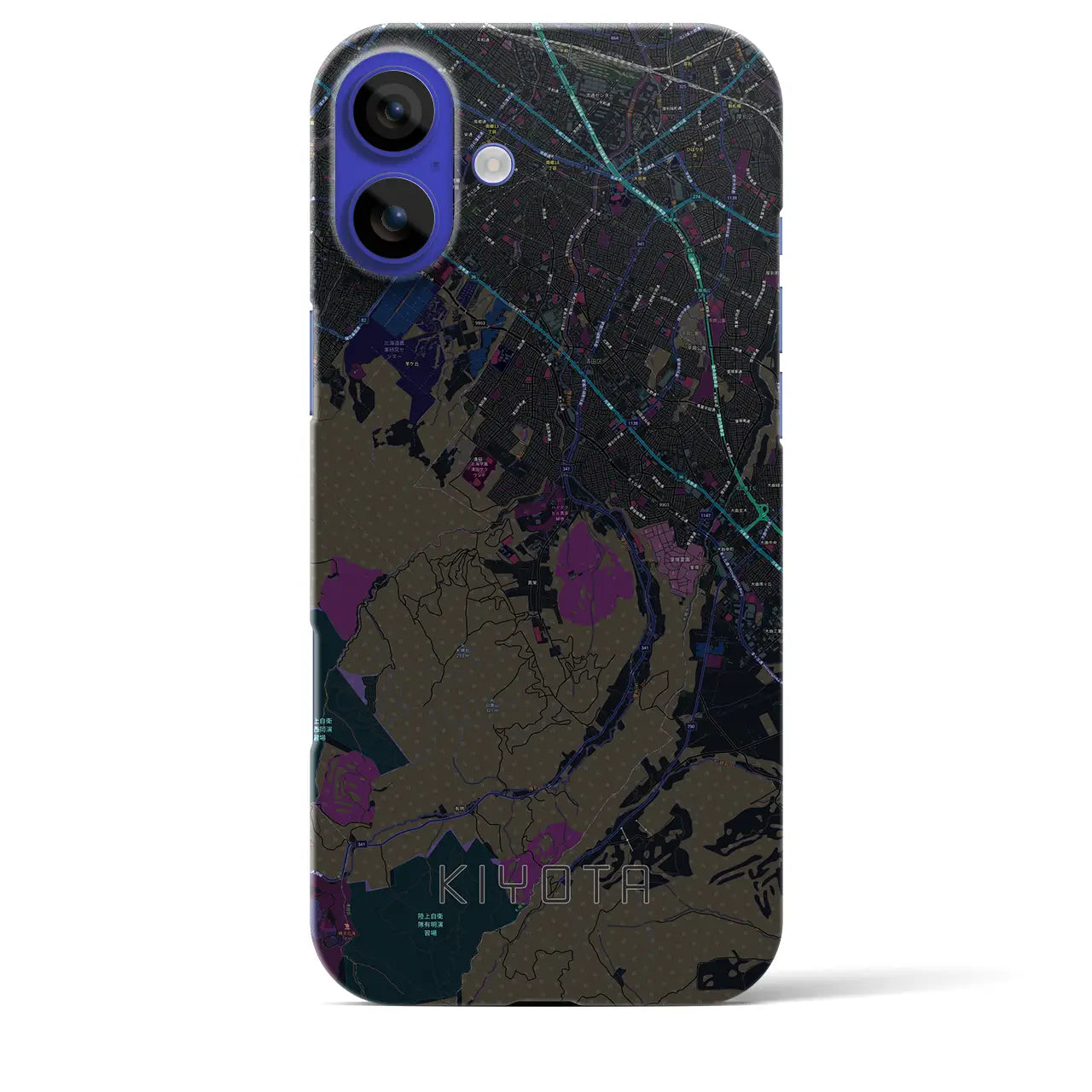 【清田(北海道)】地図柄iPhoneケース(バックカバータイプ)