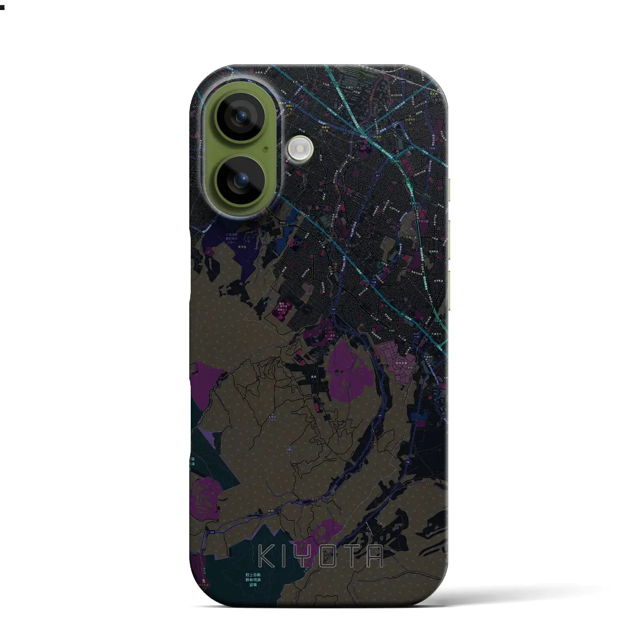 【清田(北海道)】地図柄iPhoneケース(バックカバータイプ)