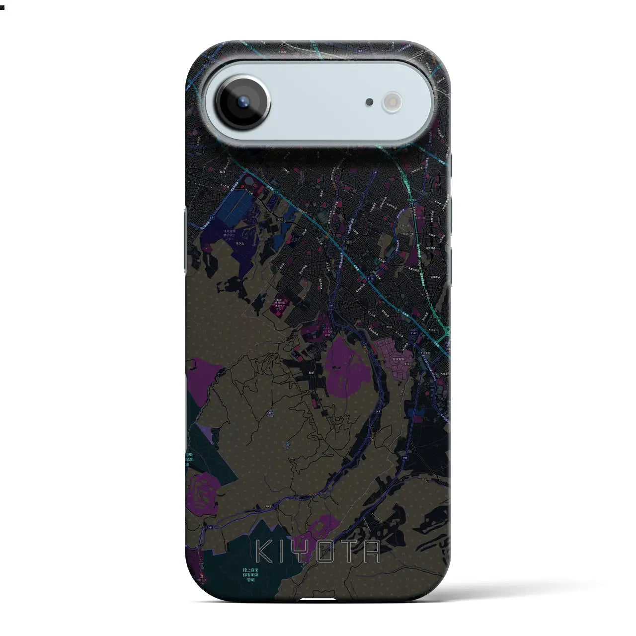 【清田(北海道)】地図柄iPhoneケース(バックカバータイプ)