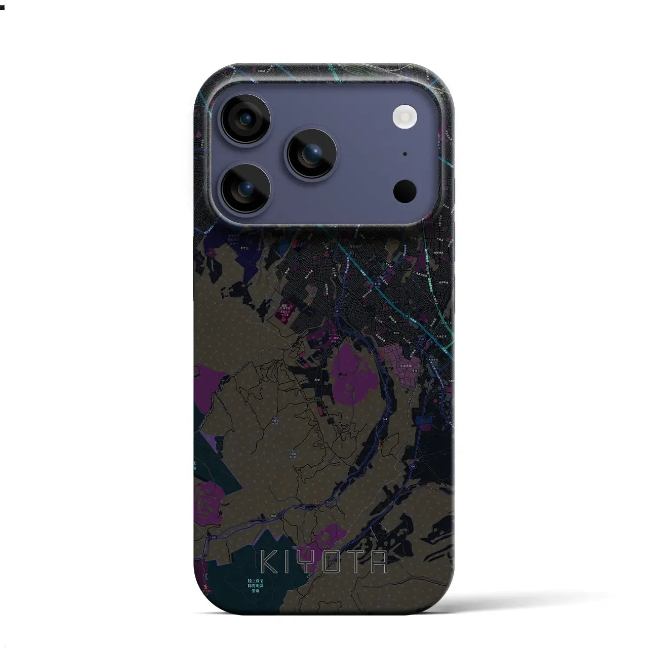 【清田(北海道)】地図柄iPhoneケース(バックカバータイプ)