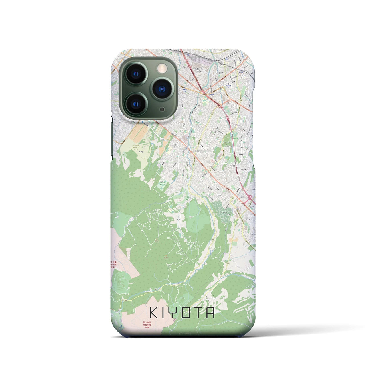 【清田(北海道)】地図柄iPhoneケース(バックカバータイプ)