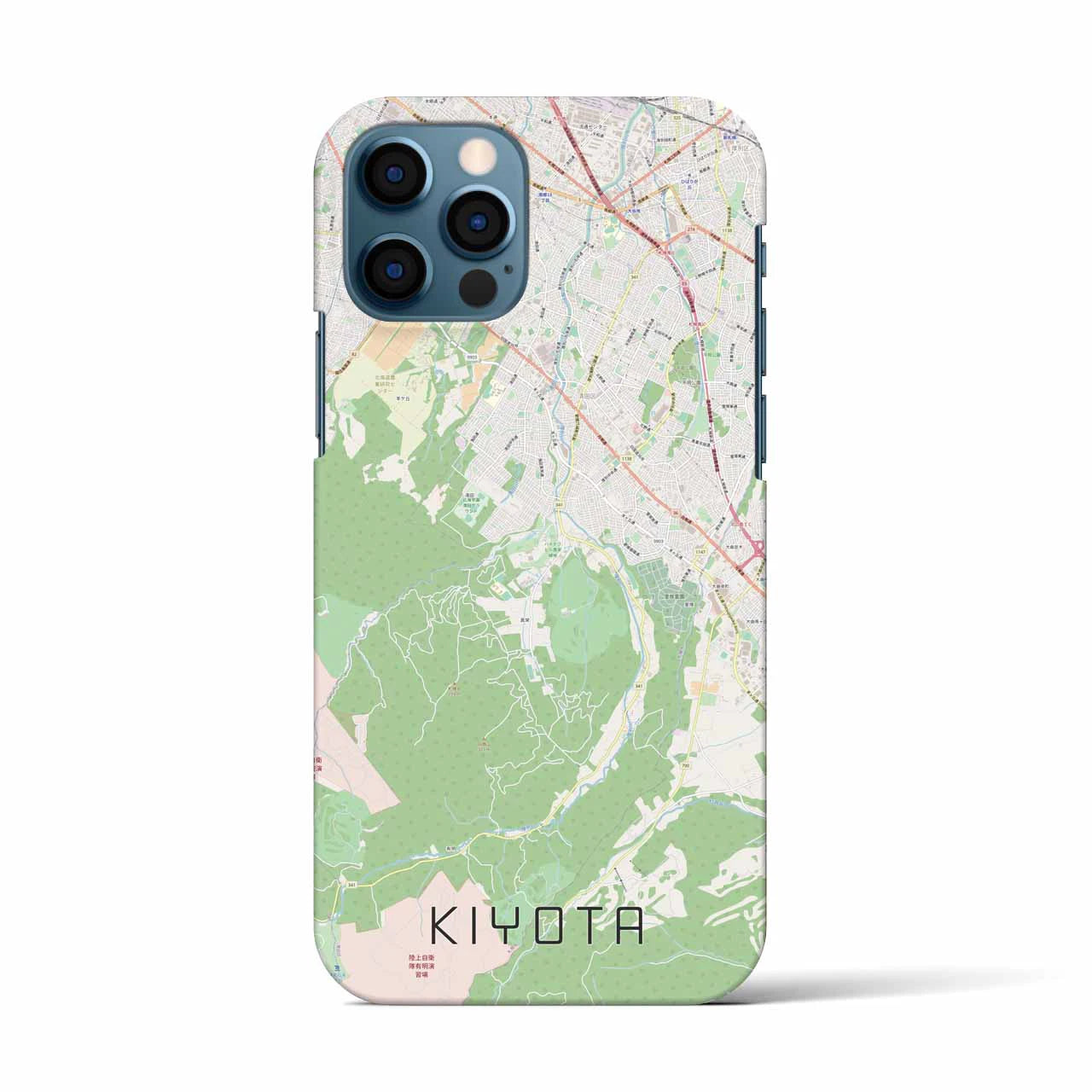 【清田(北海道)】地図柄iPhoneケース(バックカバータイプ)