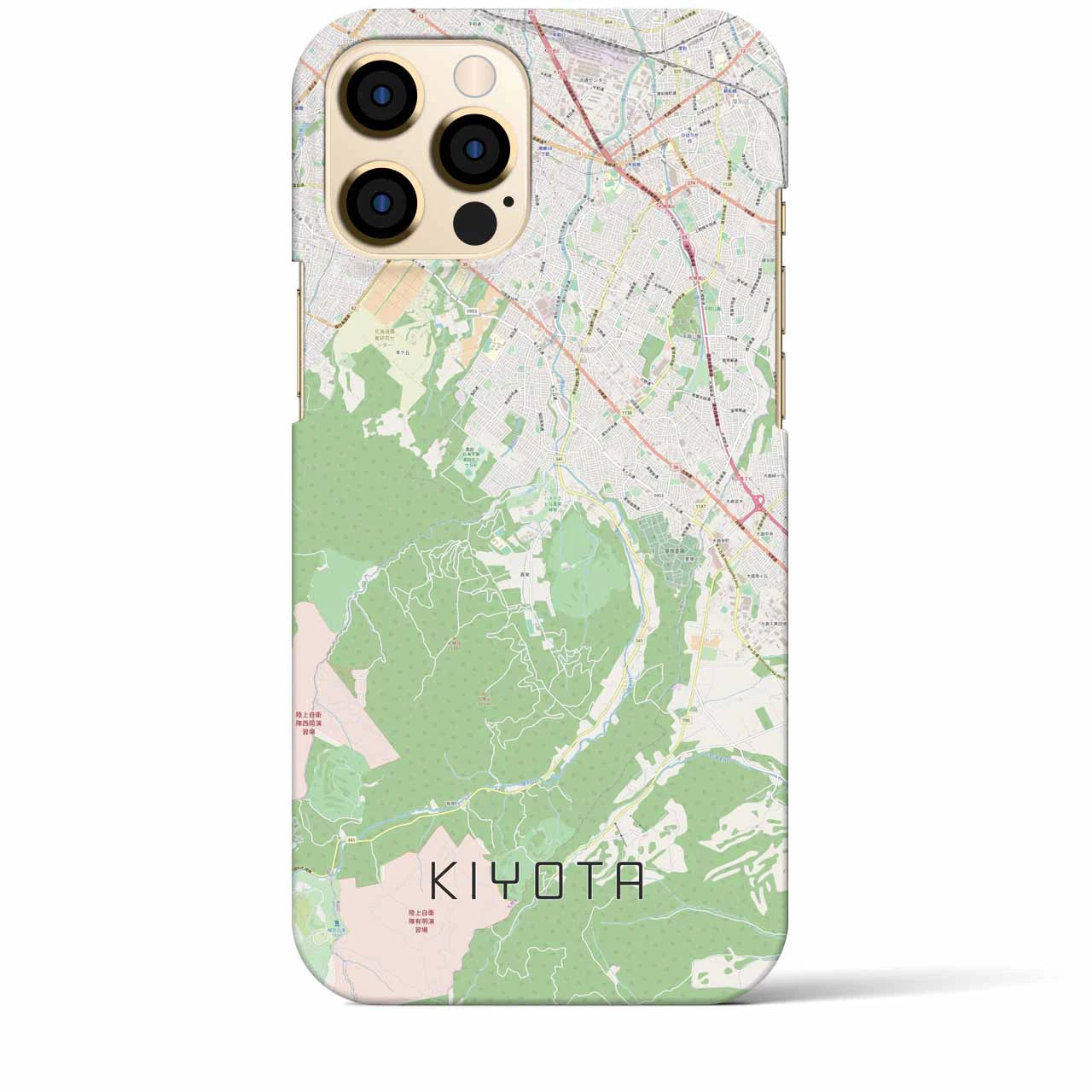 【清田(北海道)】地図柄iPhoneケース(バックカバータイプ)