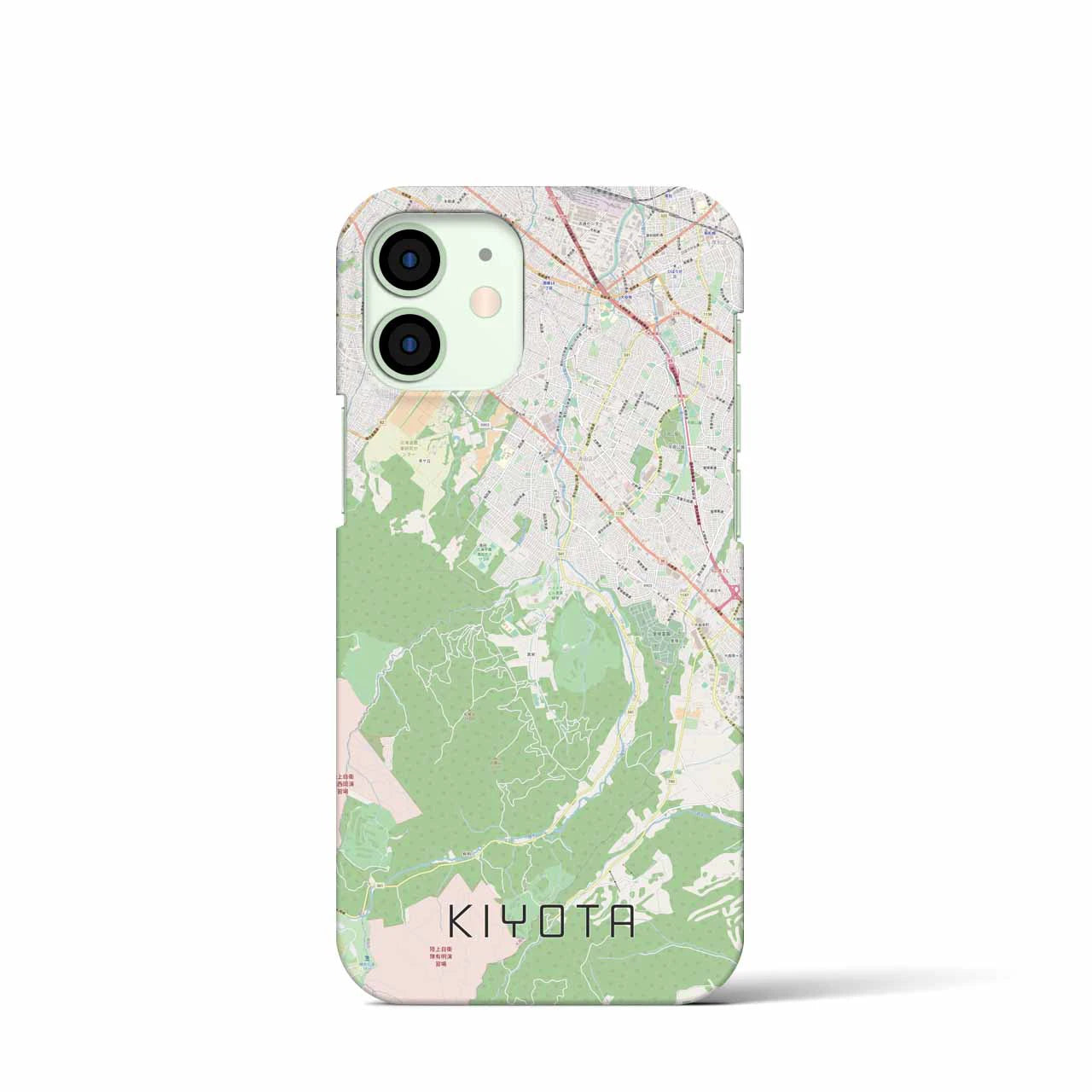 【清田(北海道)】地図柄iPhoneケース(バックカバータイプ)