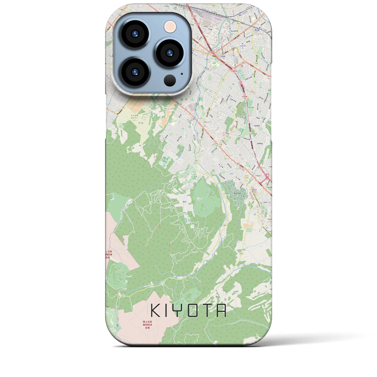 【清田(北海道)】地図柄iPhoneケース(バックカバータイプ)