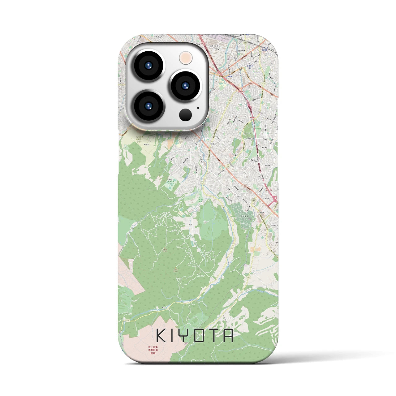 【清田(北海道)】地図柄iPhoneケース(バックカバータイプ)